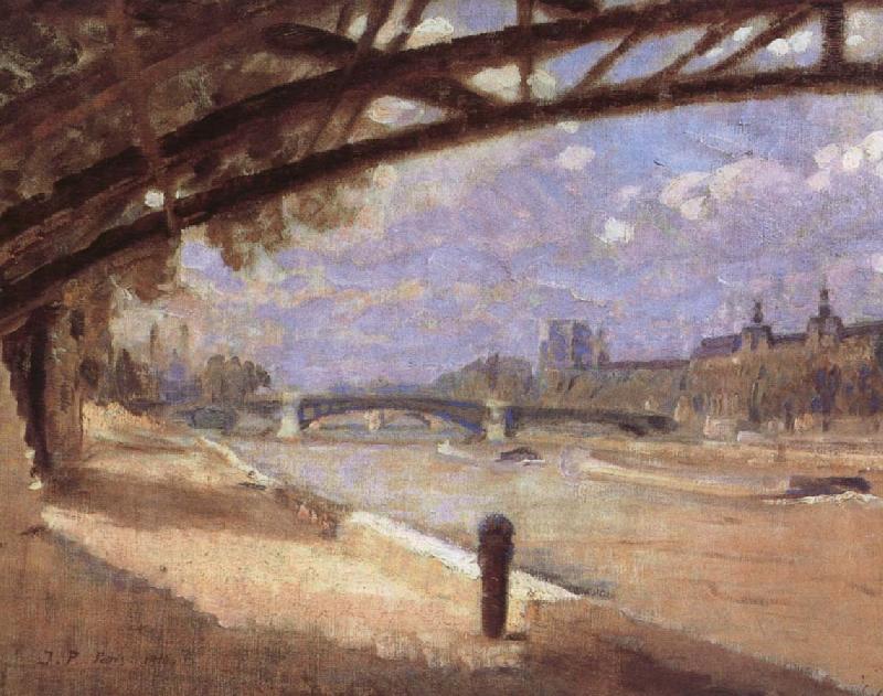 Julius Paulsen Under the Pont des Arts oil painting image